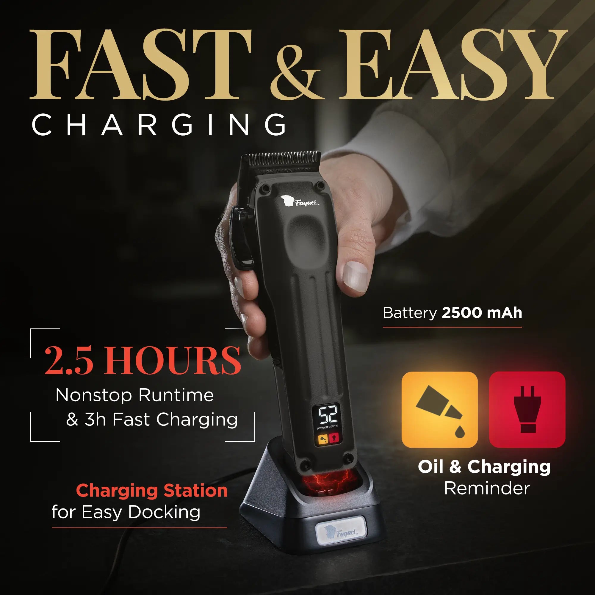 Fusion Clipper Hair Trimmer - Professional Cordless Hair Clipper for Men & Women - Perfect for Home Haircuts, Beard Trimming & Grooming