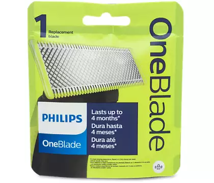 Philips One Blade Replacement Blades - Compatible with All Philips OneBlade Models - Durable & Long-Lasting - Perfect for Trimming, Shaving & Styling Facial Hair at Home or Travel