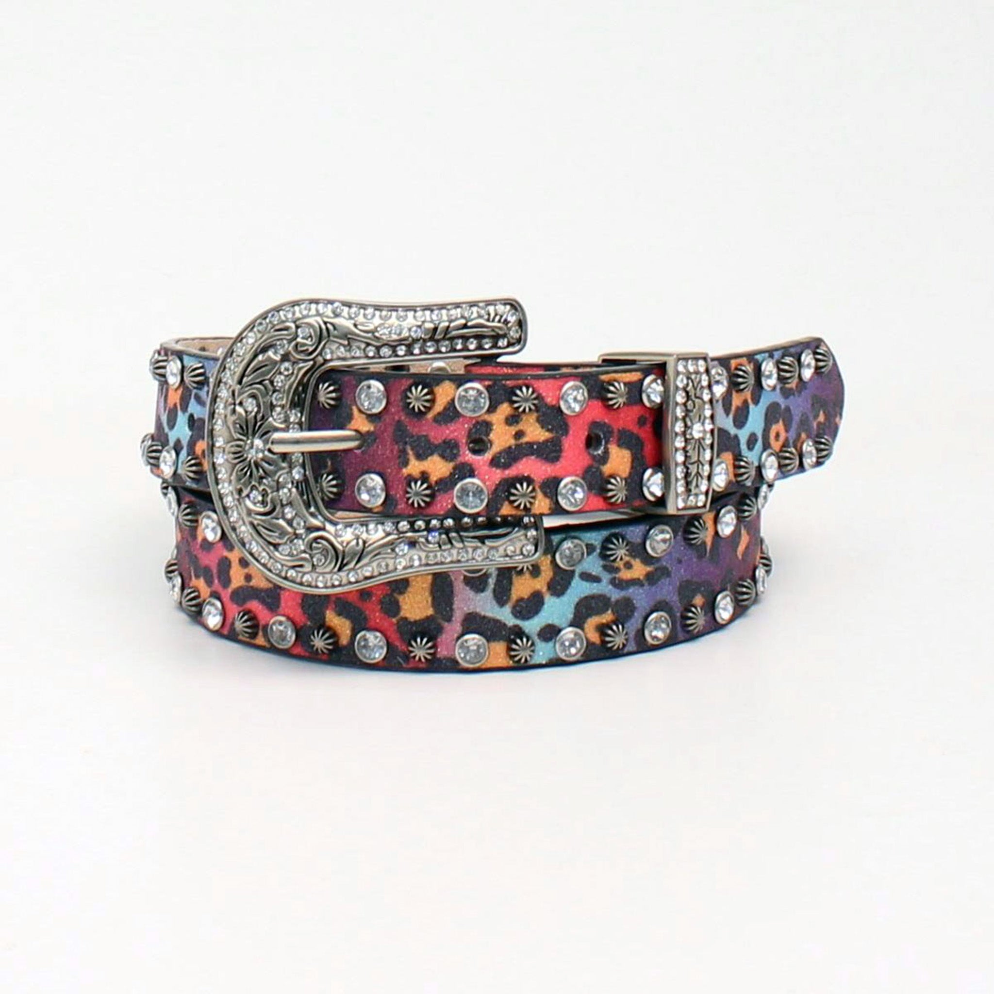 Angel Ranch Girls Leopard Print Crystal Belt - Stylish Waist Accessory for Parties, Dances & Special Occasions