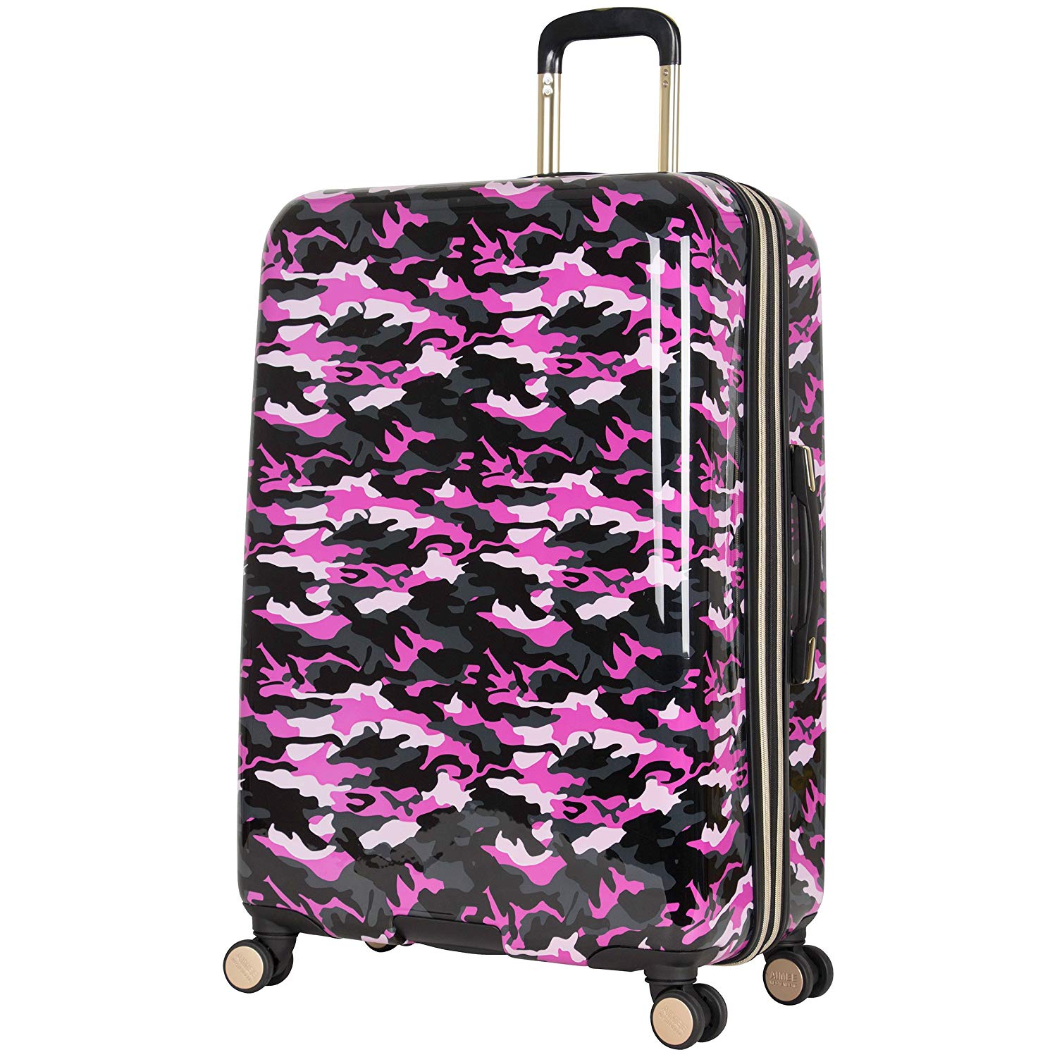 Aimee Kestenberg Women's 28-Inch Camouflage Print Expandable 8-Wheel Spinner Luggage - Lightweight ABS+PC Hardshell Suitcase for Travel, Business Trips & Vacations | Green
