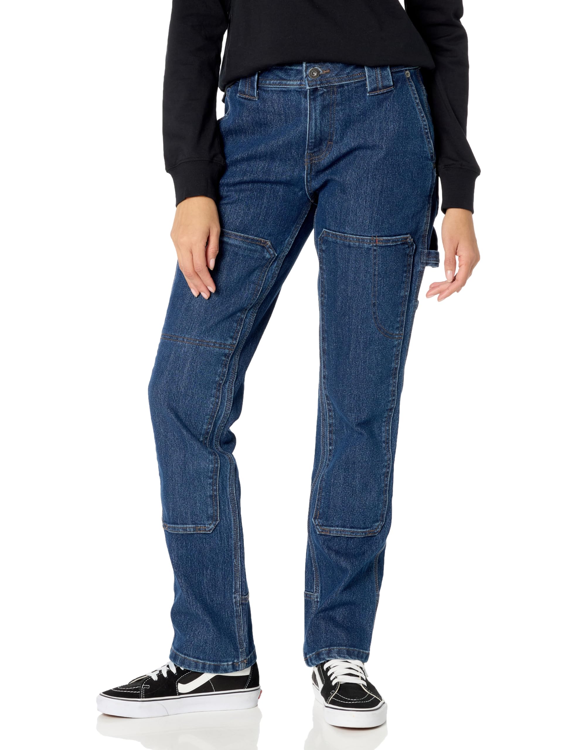 Dickies Women's Regular Fit Work Jeans - Durable & Comfortable Denim Pants for Work, Construction & Outdoor Activities