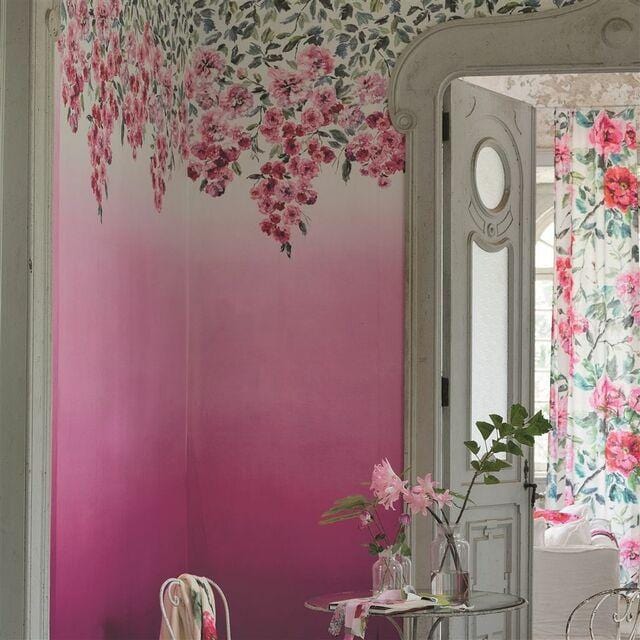 Trailing Rose Wallpaper - Vintage Floral Peel and Stick Wallpaper for Bedroom, Living Room, Bathroom | Easy to Install, Removable & Reusable