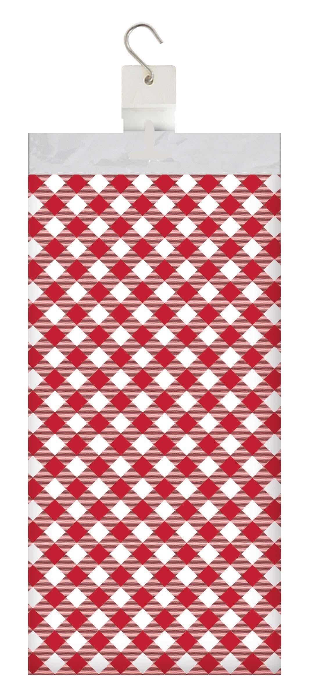 12-Piece Bulk Classic Gingham Paper Table Cover Set, 54