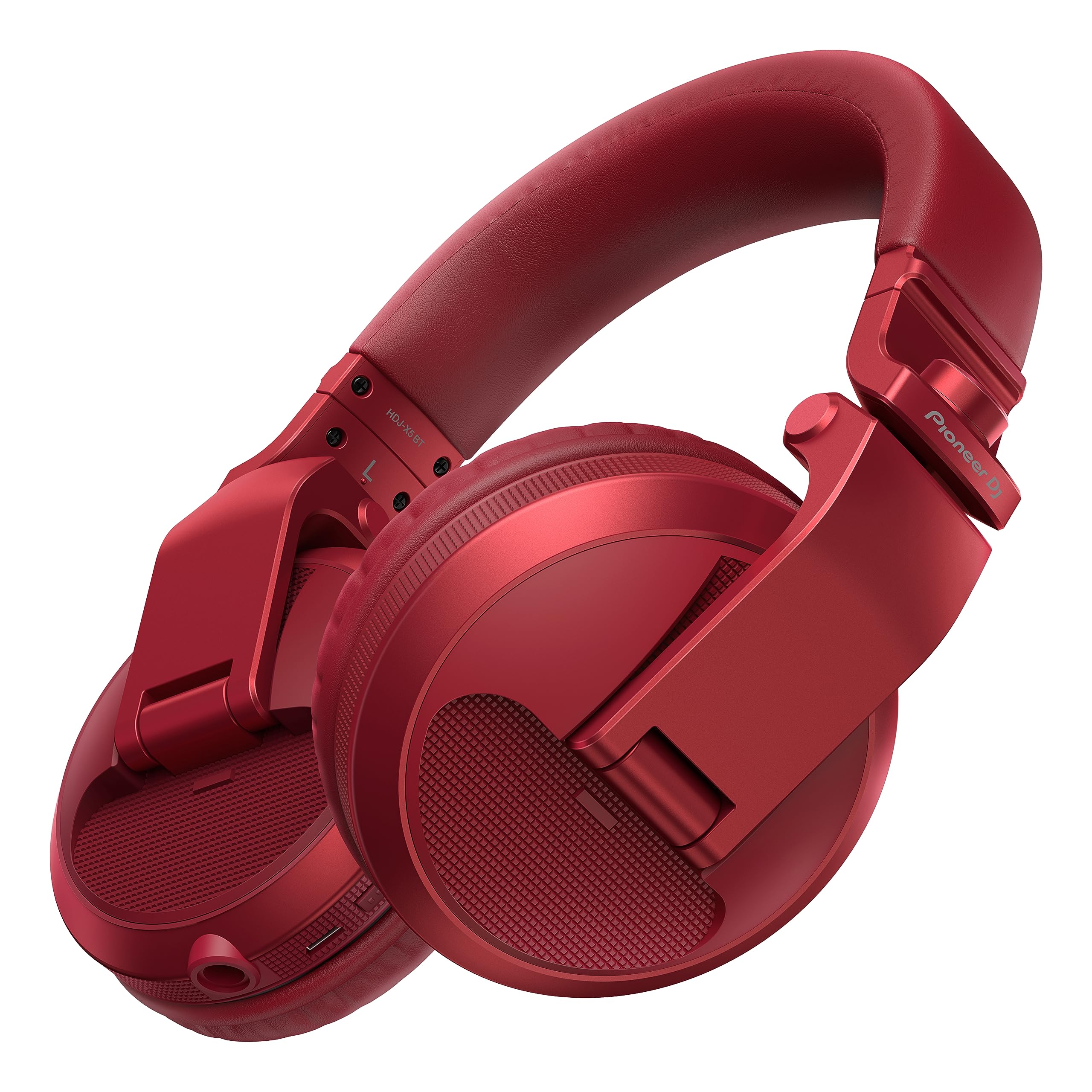 Pioneer DJ Bluetooth Wireless Headphones - Over-Ear Studio Monitor Headset with Hi-Fi Sound, Noise Isolation & Foldable Design (Red) - Perfect for DJing, Music Production & Home Listening