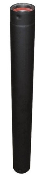 Duravent 4 x 48 Inch Black Straight Chimney Pipe - 4PVP 48B for Wood Stove, Fireplace & Venting Systems