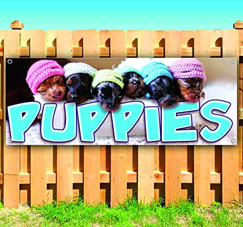 13 oz Heavy-Duty Vinyl Puppy Banner - Single-Sided with Metal Grommets | Durable Non-Fabric Material | Perfect for Dog Shows, Pet Stores & Outdoor Events
