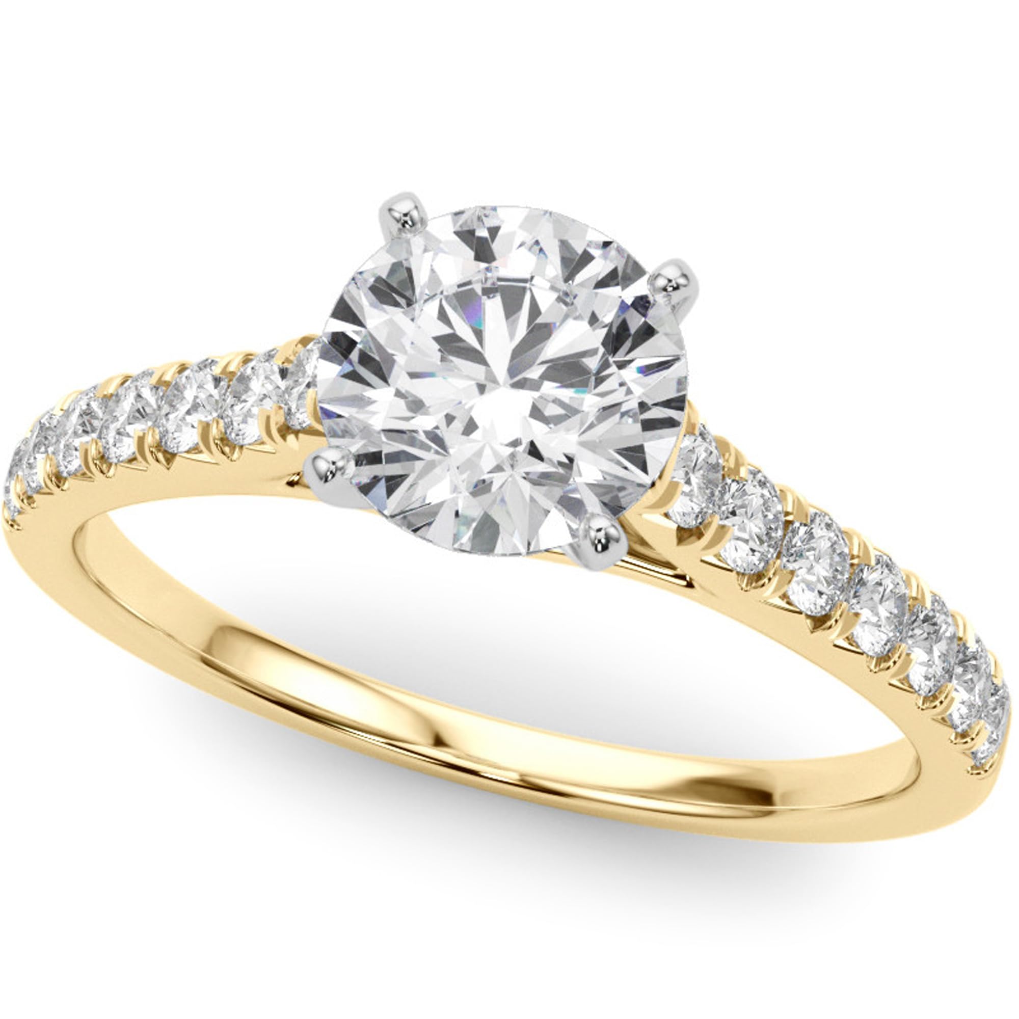 Moissanite Engagement Ring - 3.50 Carat Round Solitaire Diamond Alternative for Women | Wedding, Proposal, Anniversary Gift