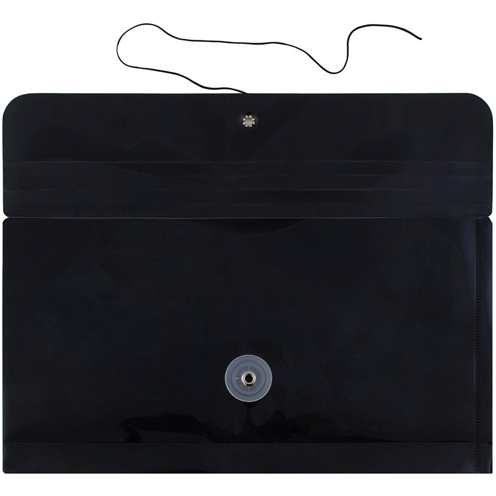 JAM Paper #10 Plastic Business Envelopes with Button & String Tie Closure - 5 1/4