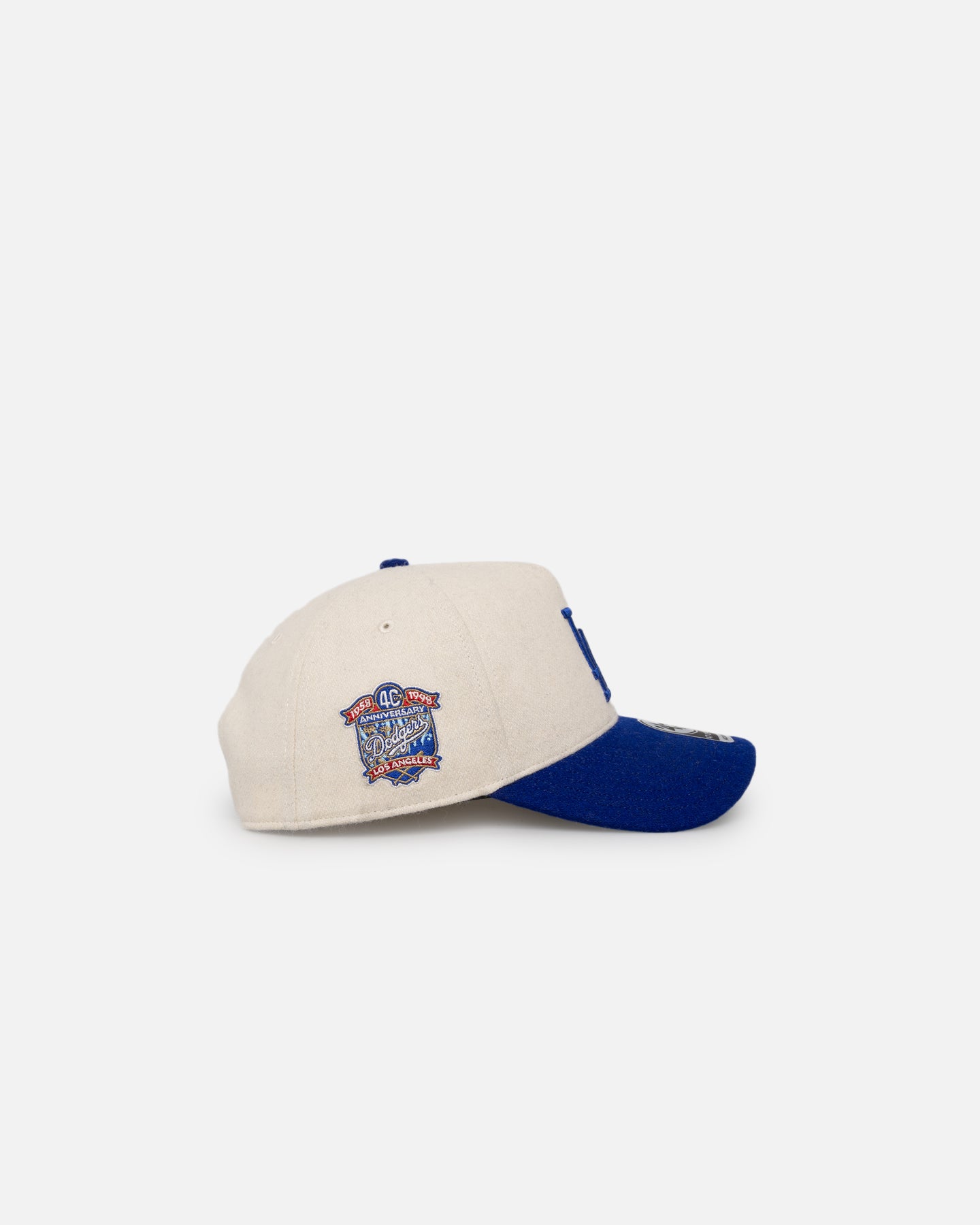 47 Brand Los Angeles Dodgers 'Wooly Offside DT' Snapback Hat - Natural/Royal Blue Adjustable Baseball Cap for Men & Women - Perfect for Game Day, Sports Events & Streetwear Fashion