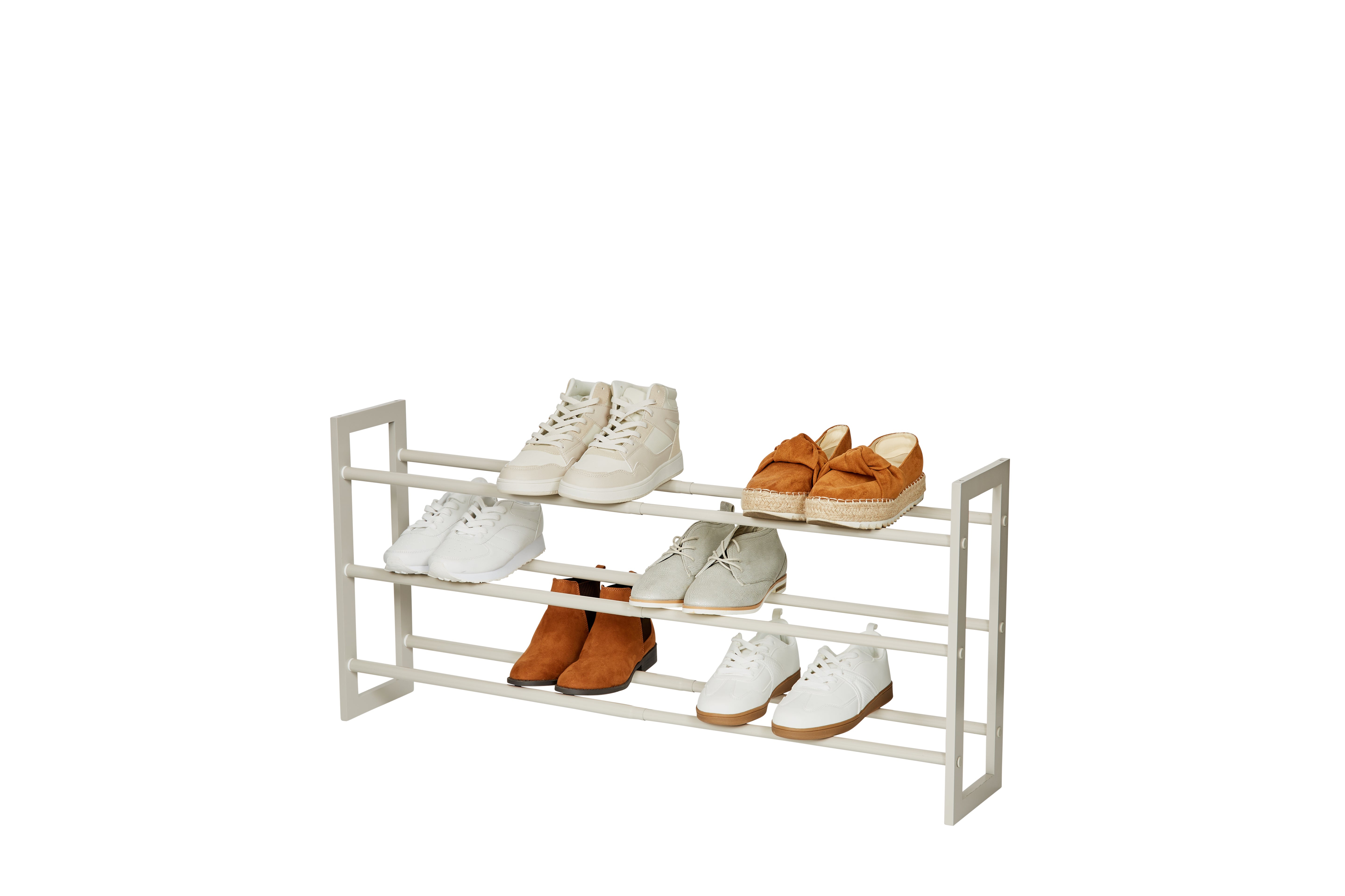 Expandable Wooden Shoe Rack Organizer - Space Saving Storage for Entryway, Closet & Bedroom - Holds 12-24 Pairs of Shoes
