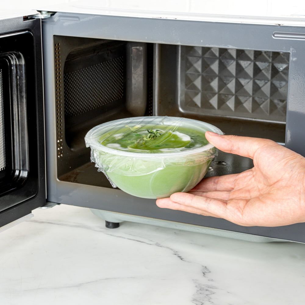 Eco-Friendly Clear Plastic Food Wrap - Home Compostable, BPA Free, Microwave Safe | 12