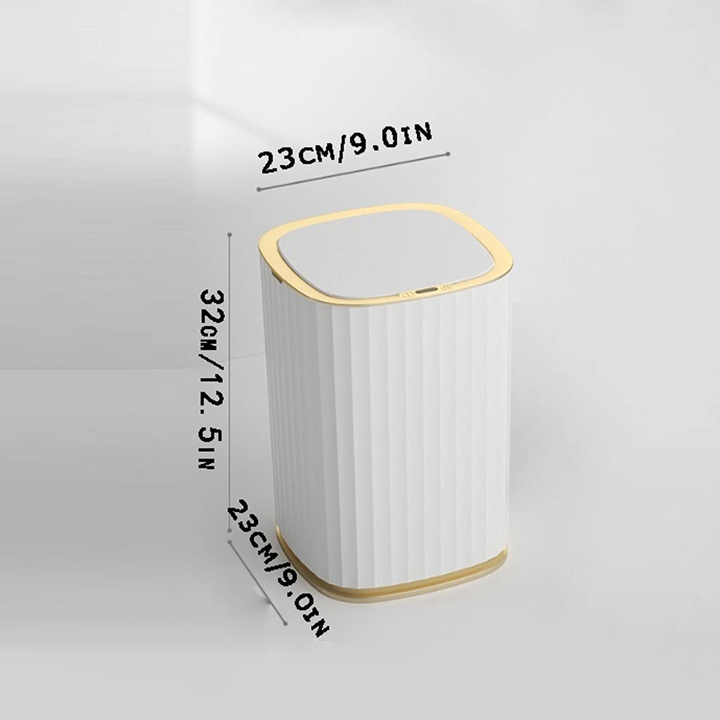 Smart Sensor Trash Can - 13 Gallon Automatic Motion Sensor Garbage Bin with Lid, Hands-Free Large Capacity Kitchen Wastebasket, USB Rechargeable for Home, Office & Bathroom Use