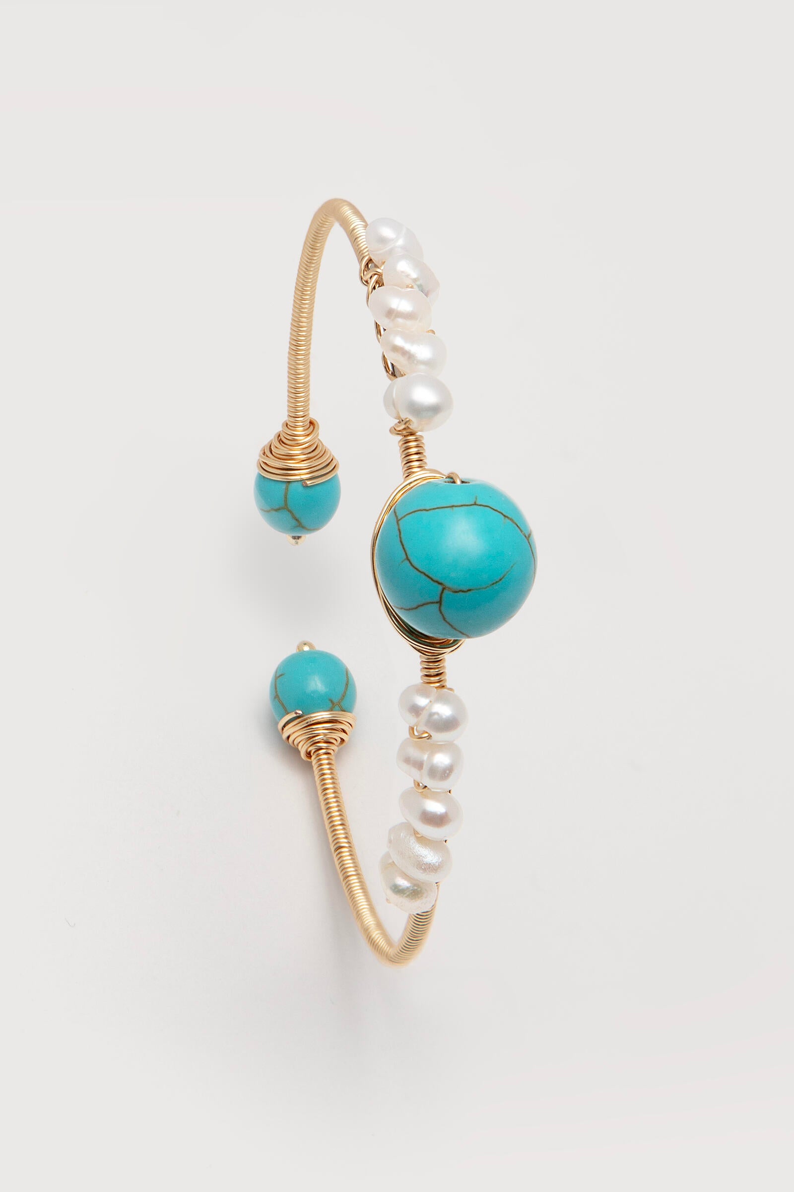Elegant Turquoise Freshwater Pearl Cuff Bracelet for Women - Boho Chic Jewelry for Parties, Weddings & Everyday Wear