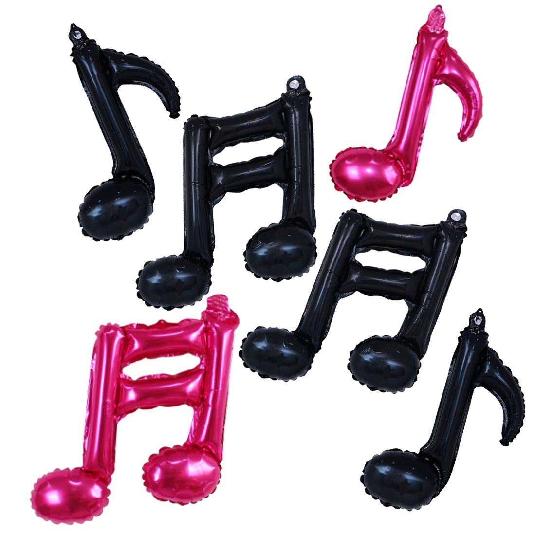 TikTok Party Decorations - Black Rose & Red Music Note Foil Balloons for Birthday, Baby Shower & Music Themed Events | TikTok Birthday Party Supplies for Social Media Celebrations