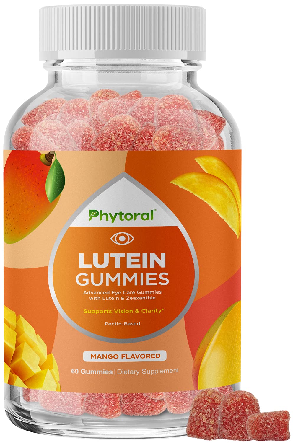Lutein & Zeaxanthin Gummy Vitamins for Adults - Vegan Eye Health Supplement for Vision Clarity & Blue Light Protection | Delicious Berry Flavor Gummies for Daily Eye Care Support at Work & Screen Time