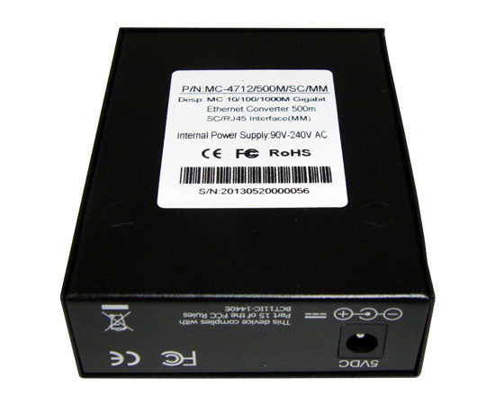 Gigabit Ethernet Media Converter - Multimode 550M RJ45 to SC Duplex for High-Speed Network Connectivity | Ideal for Office, Data Center & Industrial Applications