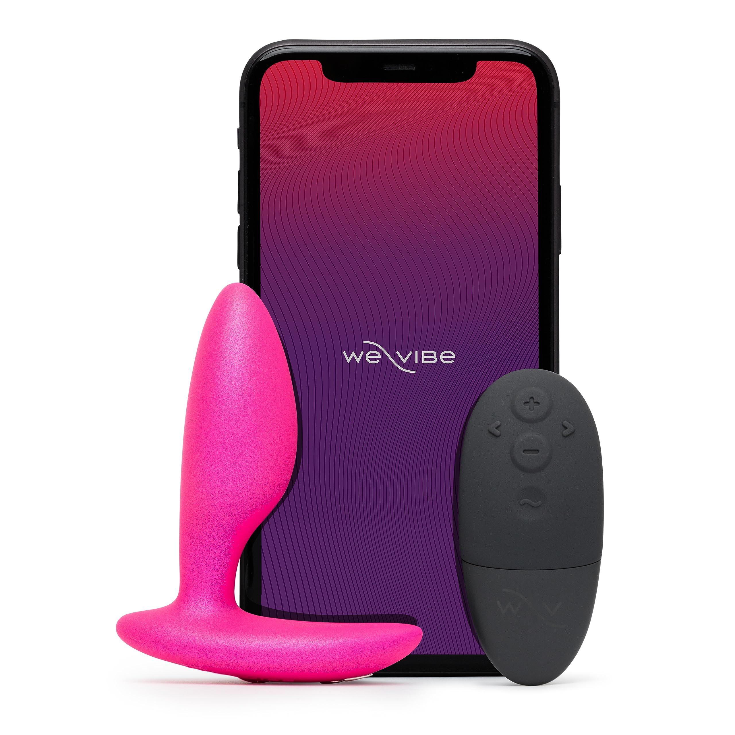 We-Vibe Ditto+ Rechargeable Vibrating Butt Plug for Men & Women - Remote & App Controlled Anal Toy with 10 Vibration Modes, Waterproof Silicone Design - Perfect for Couples Play & Solo Pleasure (Cosmic Pink)