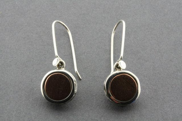 Copper Insert Disc Earrings for Women - Boho Chic Handmade Jewelry - Perfect for Parties, Weddings & Everyday Wear