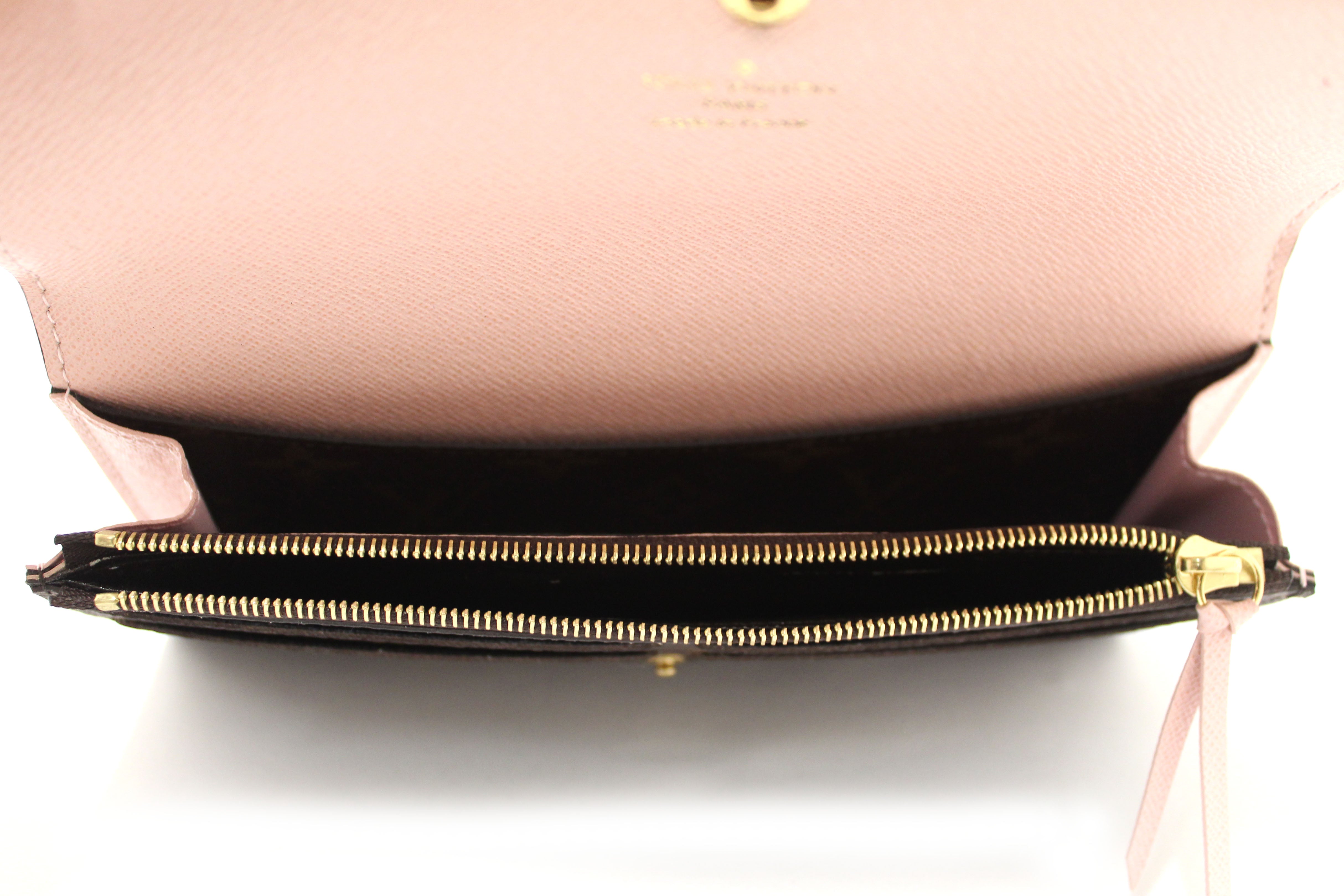 Authentic Louis Vuitton Emilie Wallet - Monogram Canvas Rose Pink Women's Compact Wallet for Everyday Use & Luxury Fashion Accessory