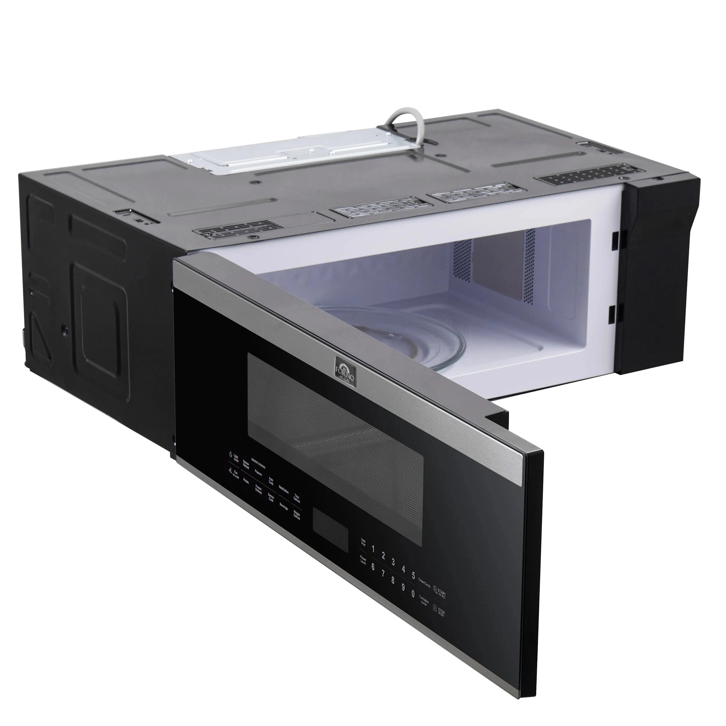 **Forno Padula 30-Inch Over The Range Microwave - Stainless Steel, FOTR3080 - Built-In Vent Hood & Space-Saving Design for Modern Kitchens**    *(Use Case: Perfect for small kitchens, apartments, or homes needing a sleek, space-saving microwave with powerful ventilation.)*