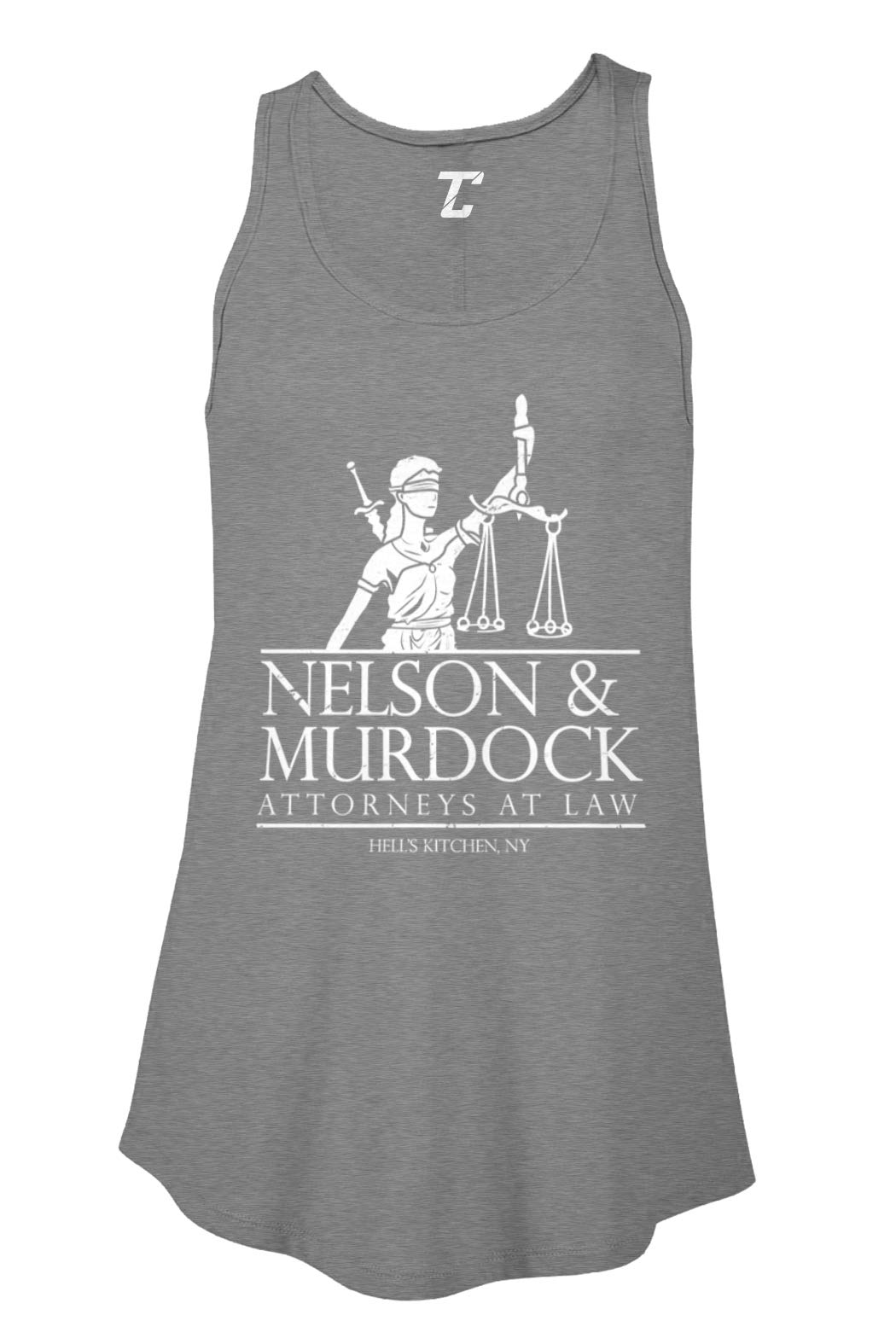 Nelson & Murdock Attorneys at Law Women's Graphic Tank Top - Marvel Comics Inspired Flowy Blouse for Cosplay, Comic Con & Casual Wear
