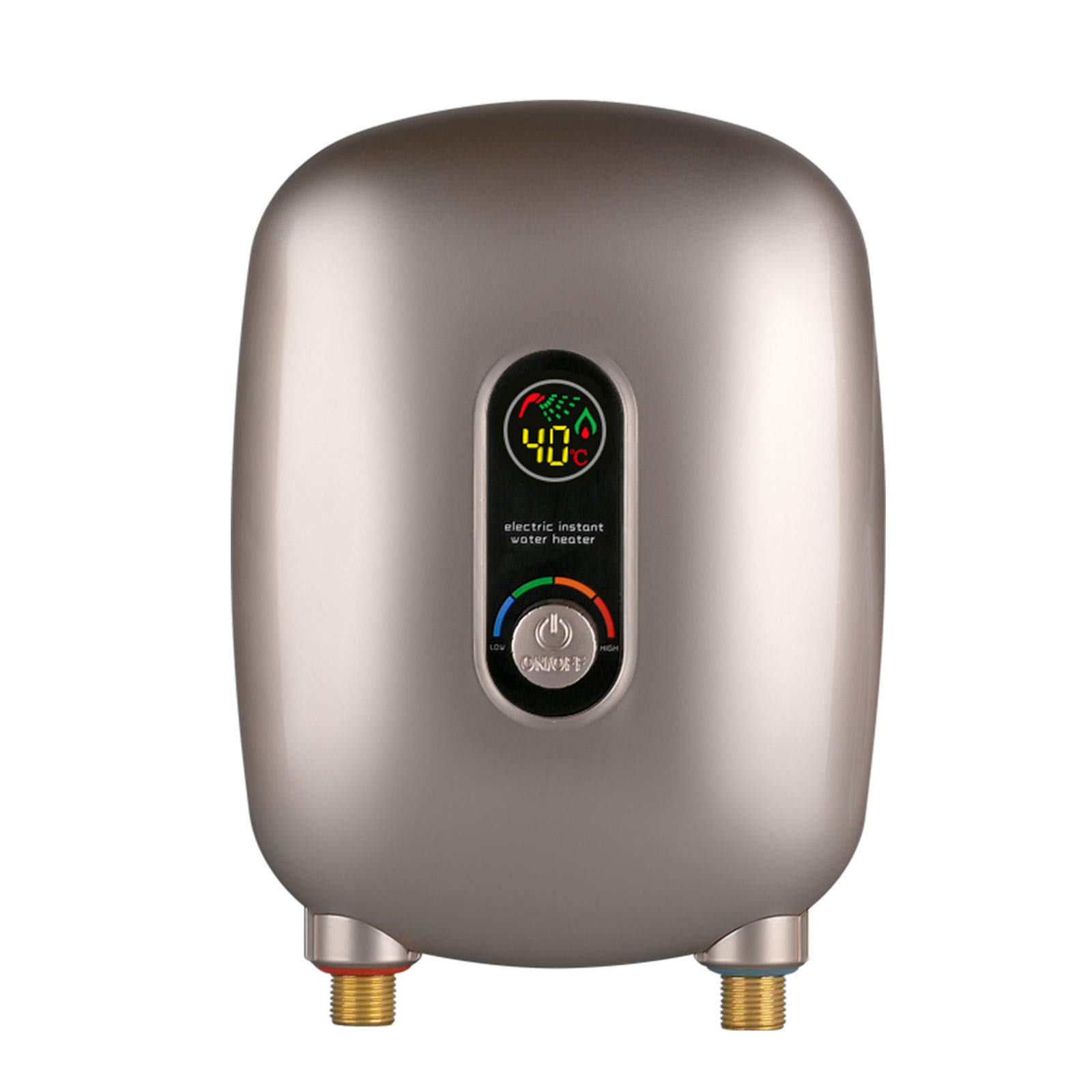 YIYIBYUS 6500W Mini Tankless Electric Water Heater - 220V Instant Hot Water for Kitchen & Bathroom, LCD Display, Self-Modulating Technology, No Plug Included (Ideal for Small Homes, Apartments & RV Use)