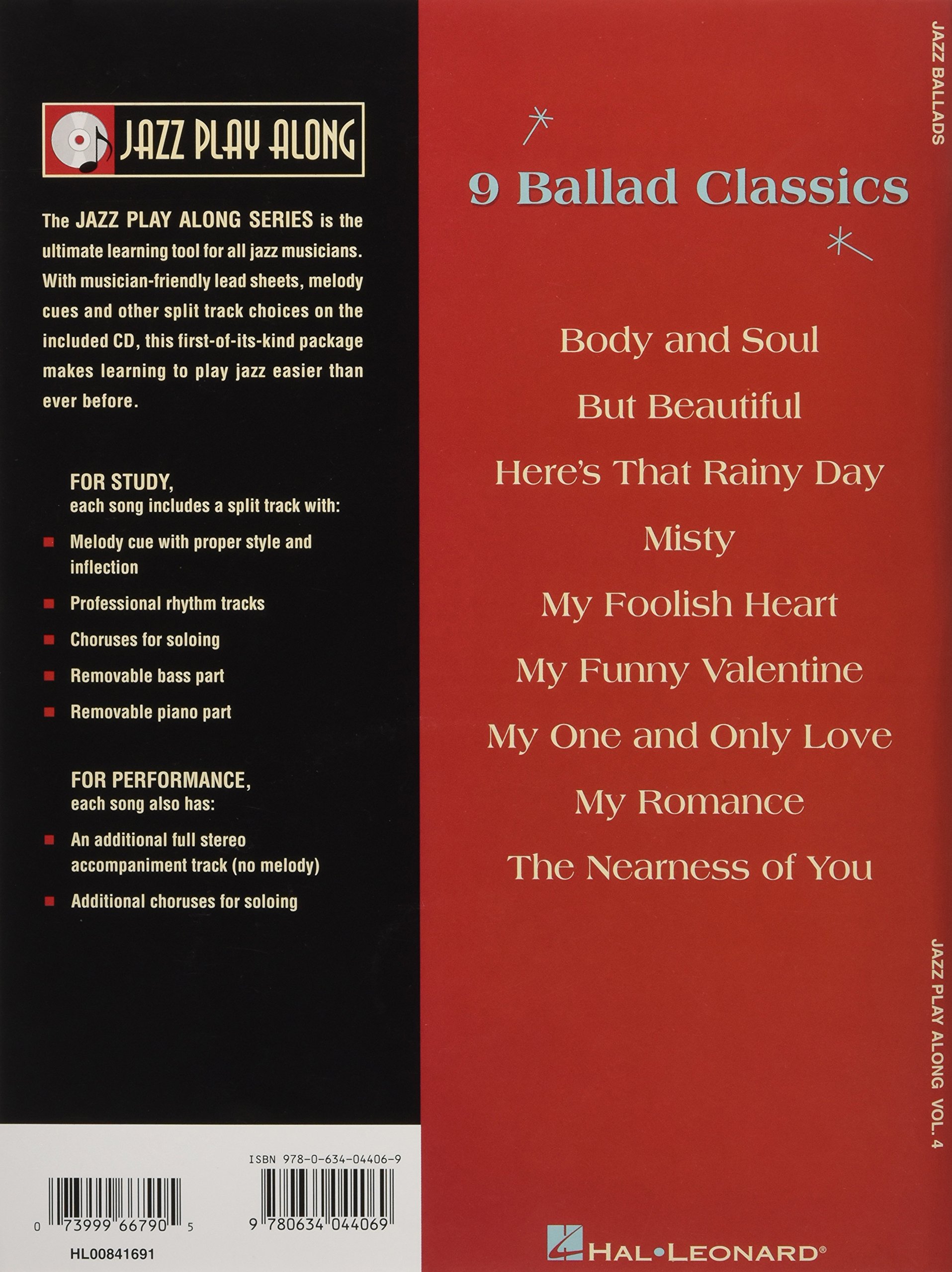 Jazz Ballads Play-Along Book & Online Audio - Volume 4 (Jazz Play-Along Series) | Perfect for Music Practice, Jazz Performances & Improvisation Training