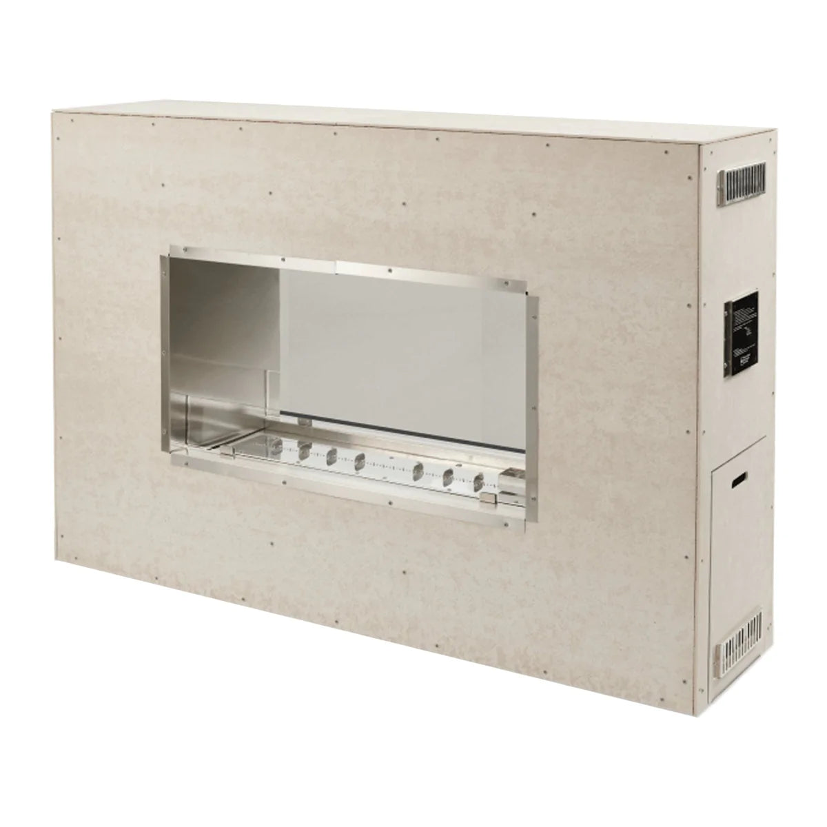 40 Inch Linear Single-Sided Gas Fireplace - Direct Spark Ignition, Ready to Finish (RLFP 40D) | Modern Indoor/Outdoor Heating Solution for Patio, Deck & Living Room