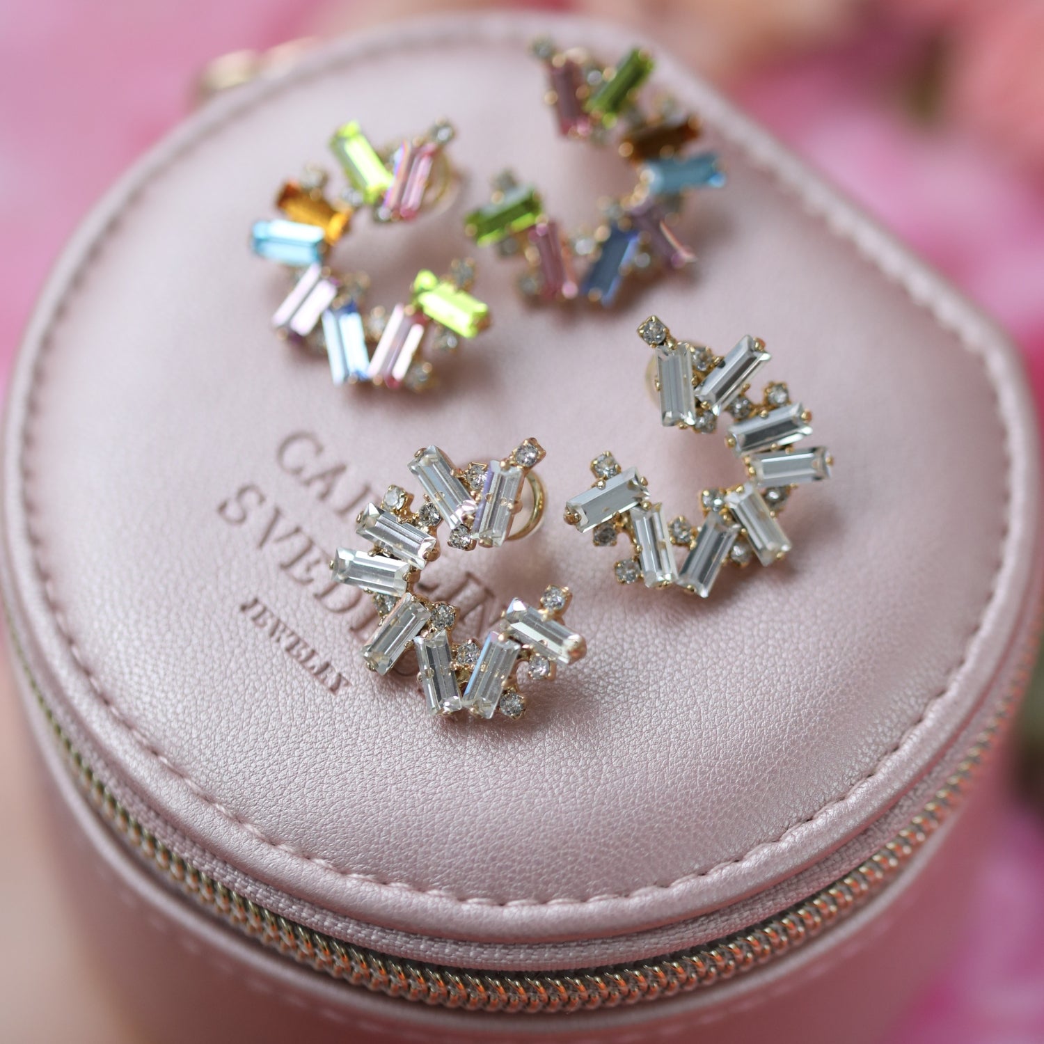 Elegant Gina Crystal Earrings for Women - Sparkling Dangle Drop Jewelry for Party, Wedding & Evening Wear