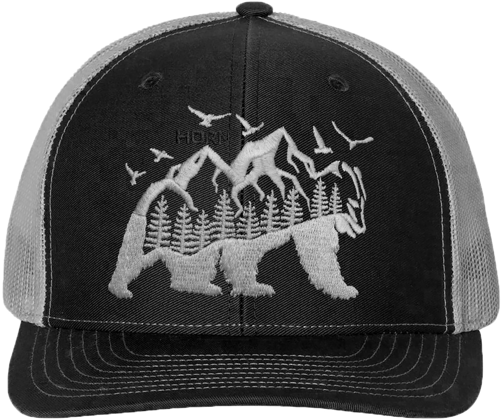 Stylish Trucker Hat with Bear Design - Adjustable Snapback for Men & Women - Perfect for Outdoor Activities, Hiking, and Casual Wear