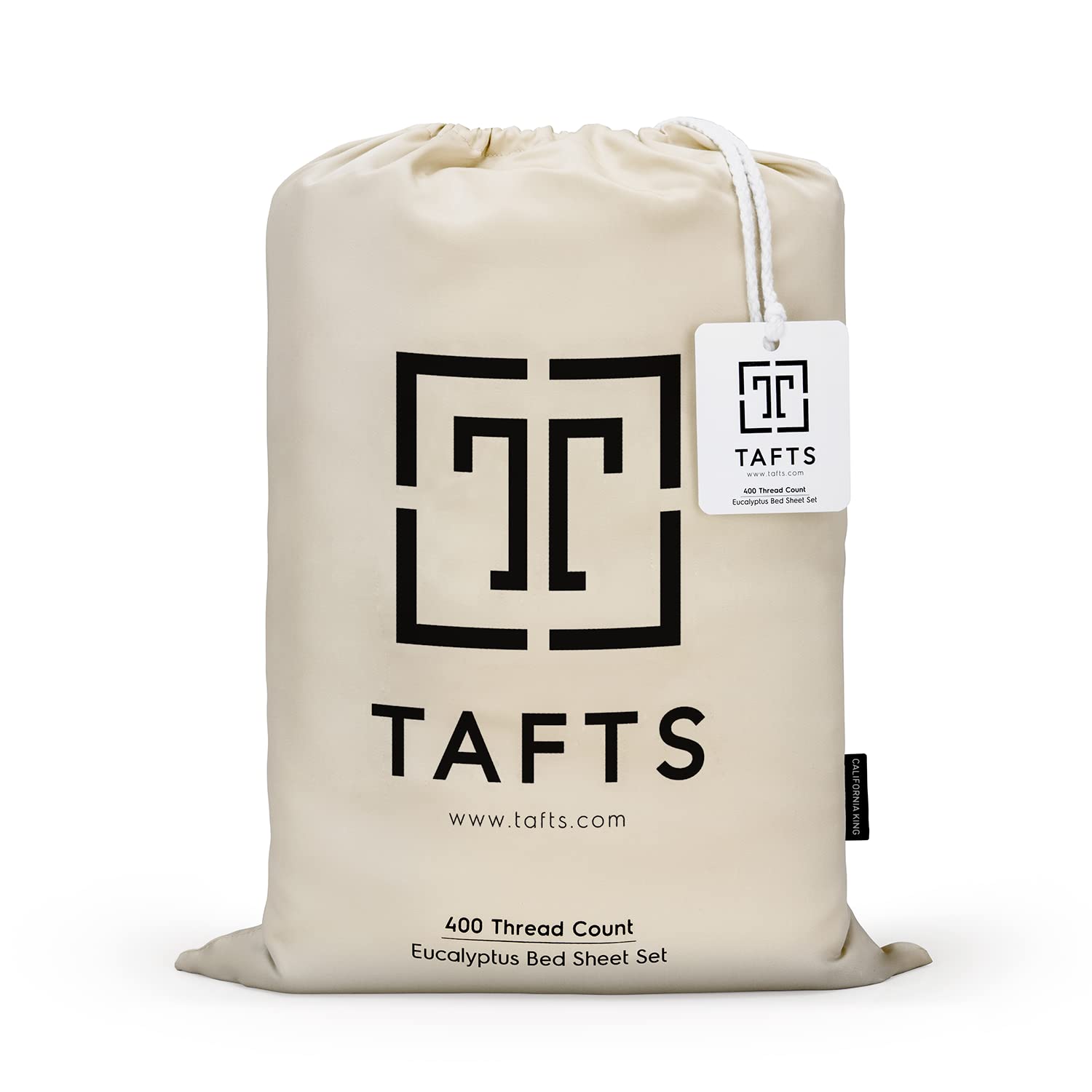 Tafts 100% Organic Eucalyptus Queen Size Bed Sheets - 400 Thread Count Cooling Sheets Set of 4 with 17
