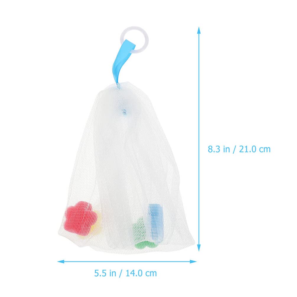 Healeved 2-Pack Exfoliating Soap Bag with Mesh Pouch - Foaming Net Soap Saver for Body Scrub & Shower Loofah (White) - Perfect for Travel, Bath & Shower Essentials