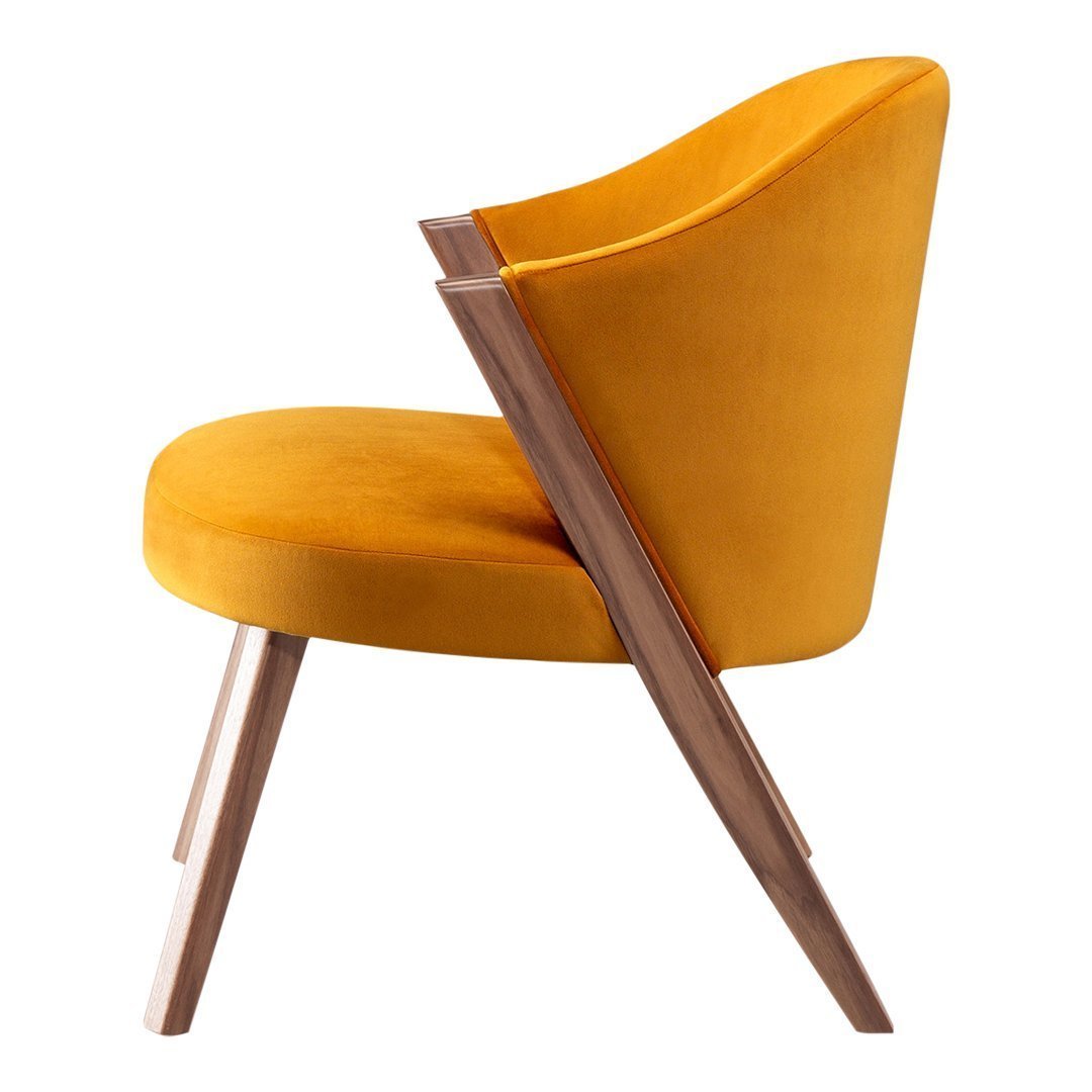 Caravela Modern Lounge Chair - Comfortable Mid-Century Accent Chair for Living Room, Bedroom, or Office - Perfect for Relaxing, Reading, and Entertaining Guests