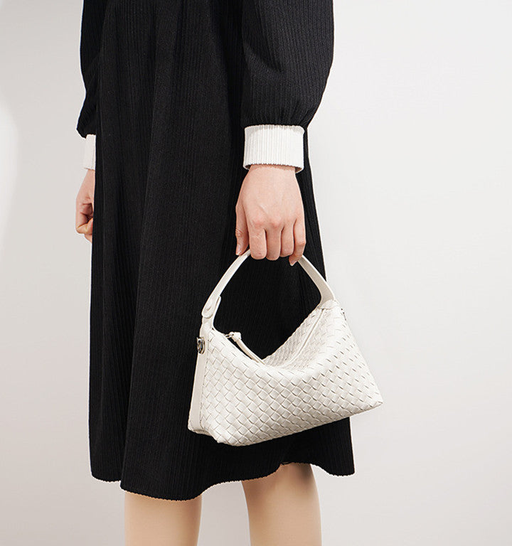 Stylish Woven Everyday Tote Bag for Women - Lightweight & Durable Handbag for Work, Shopping & Beach Outings