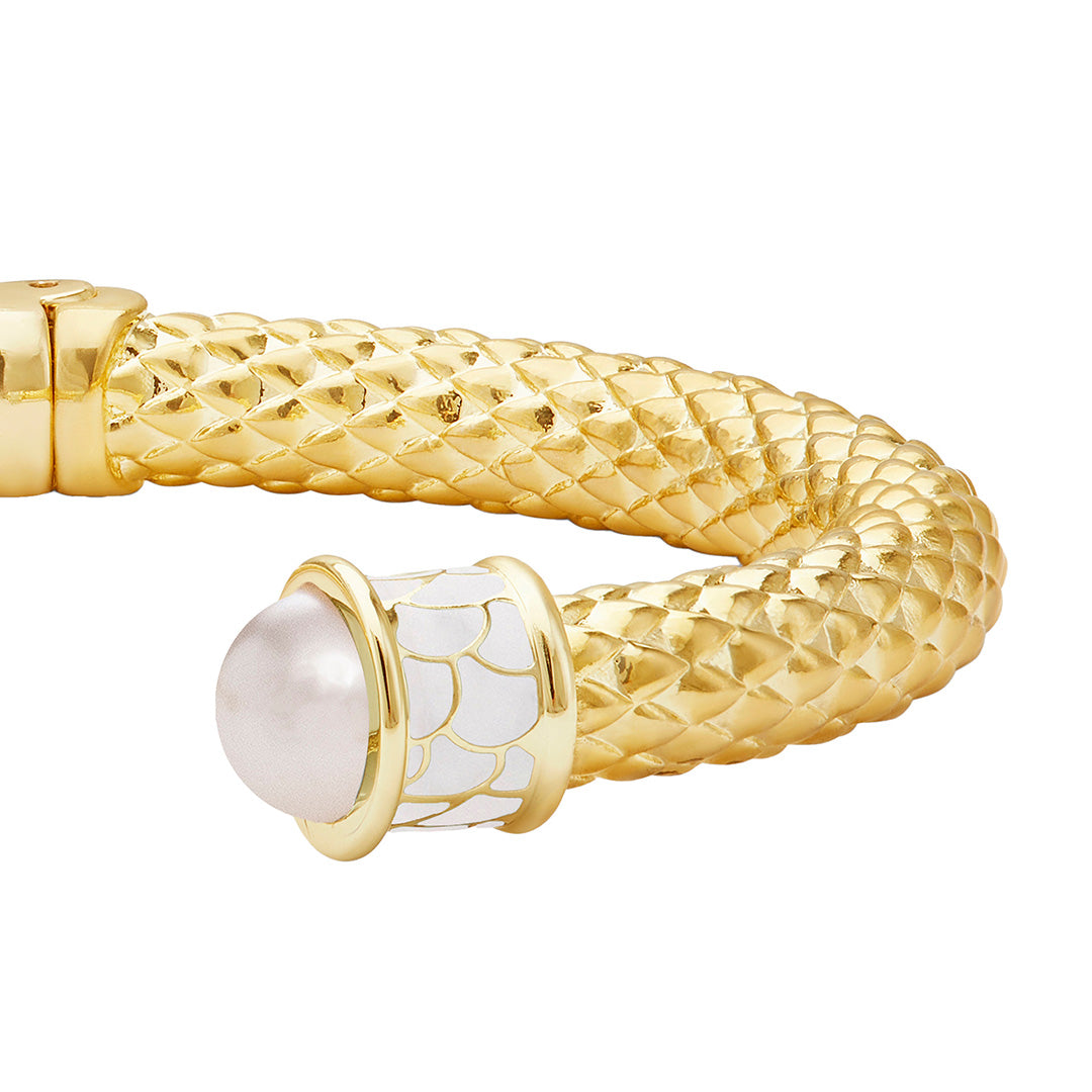Ancient Minoan Hinged Torque Necklace with Pearls - Elegant Greek Jewelry for Women, Perfect for Weddings, Parties & Special Occasions