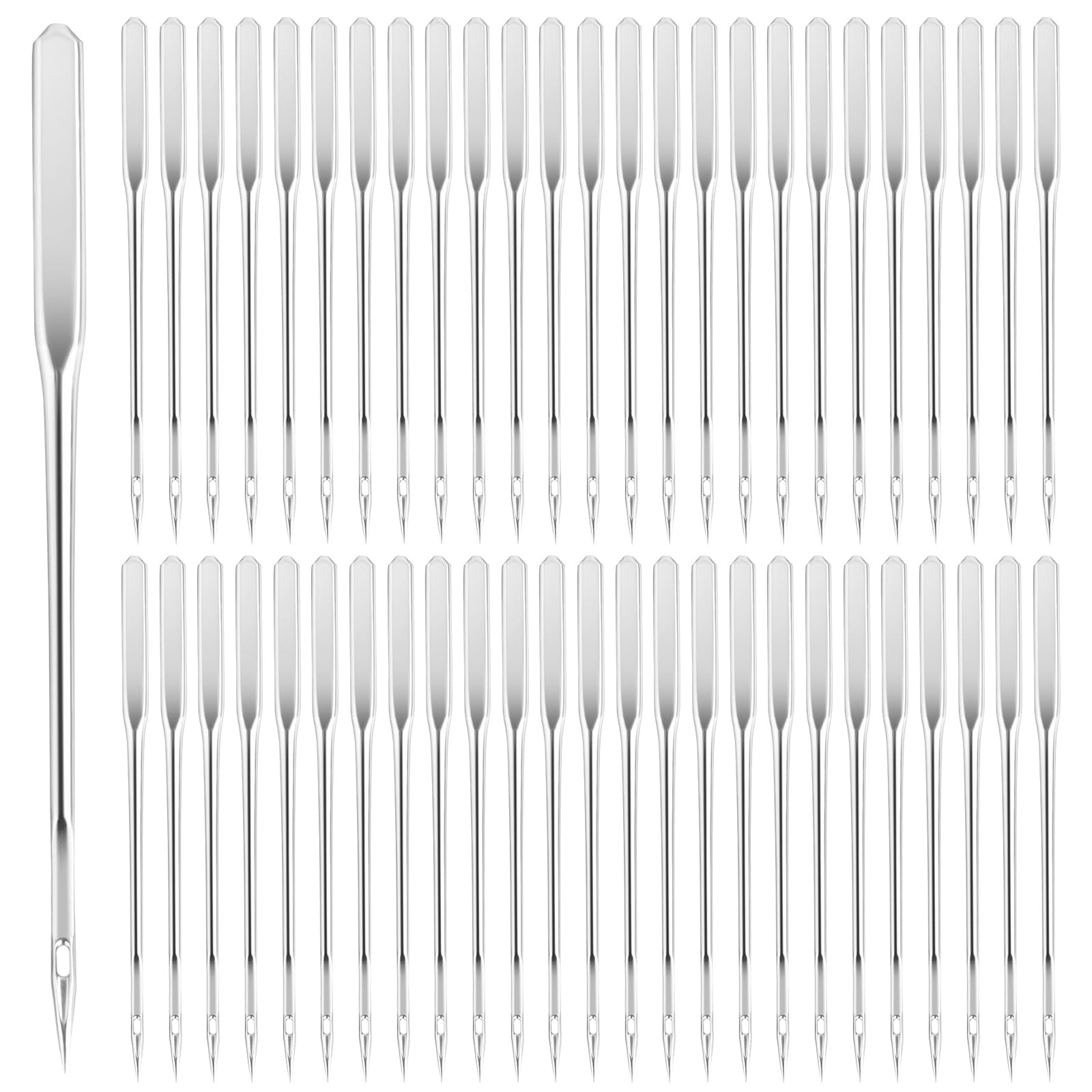 50 Pcs Universal Size 90/14 Heavy Duty Sewing Machine Needles - Compatible with Singer, Brother & Old Sewing Machines - Perfect for Quilting, Embroidery & General Sewing Projects