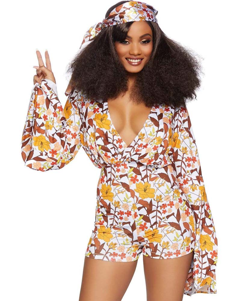 60s Boogie Down Babe Women's Costume - Retro 1960s Disco Party Outfit for Halloween, Theme Parties & Dance Performances
