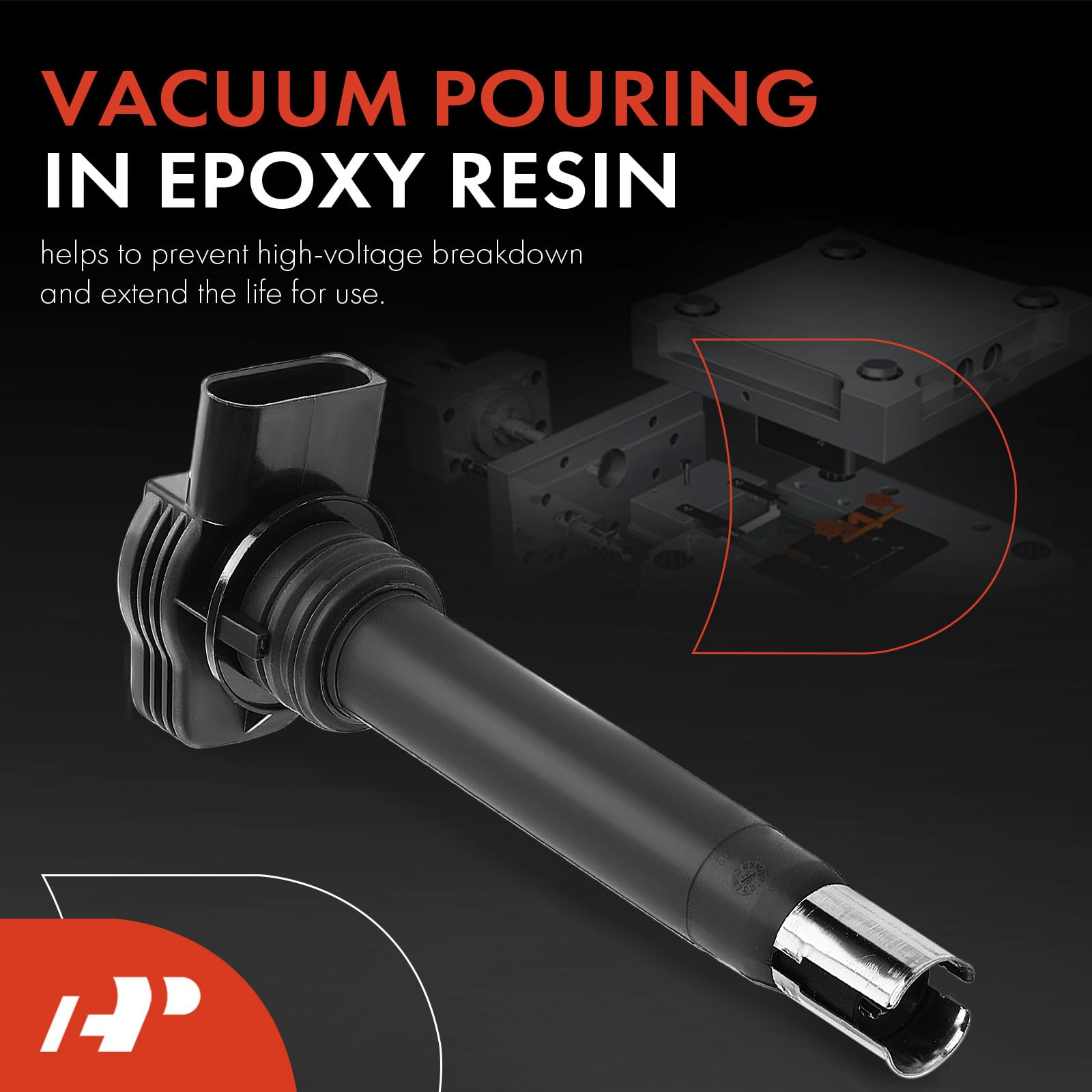 Premium Engine Ignition Coil Pack Set of 5 - Compatible with VW Jetta Passat Golf Tiguan Beetle CC Eos GTI Rabbit & Audi A3 A4 A5 A6 TT Quattro - High Performance Replacement Parts for Smoother Acceleration & Better Fuel Efficiency - Perfect for DIY Auto Repair & Engine Maintenance