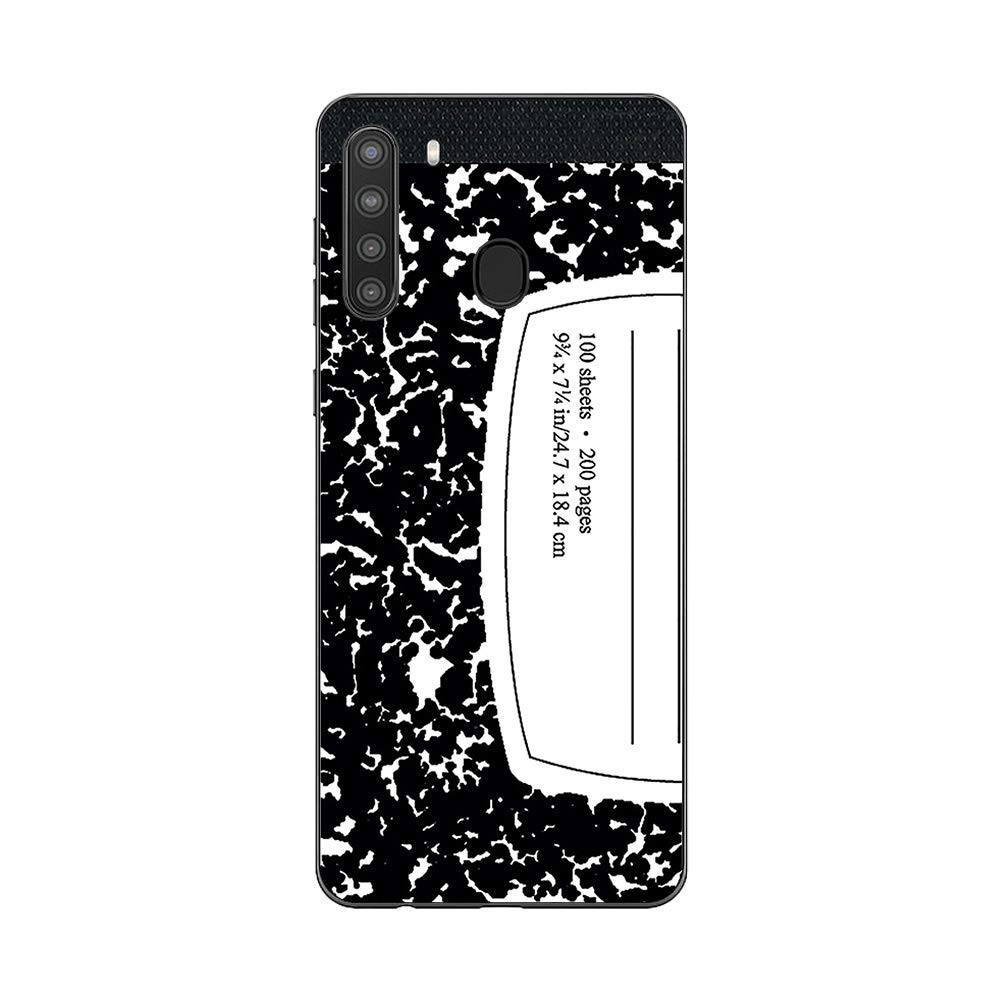 MightySkins Protective Vinyl Skin Wrap for Samsung Galaxy A21 - Composition Book Design | Durable Decal Cover Made in USA | Easy to Apply & Remove | Perfect for School, Office & Daily Use
