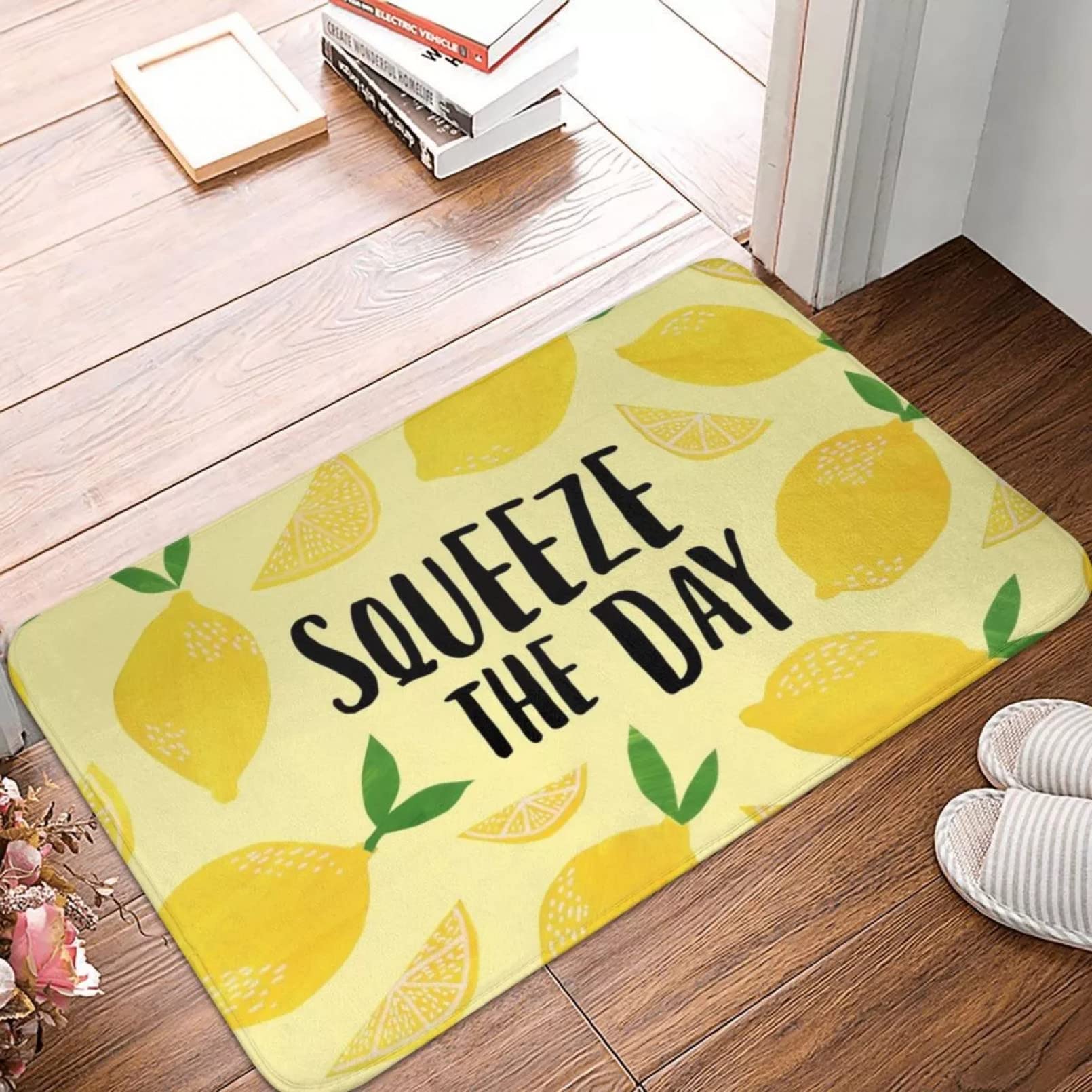 Non-Slip Polyester Doormat - Absorbent Floor Carpet for Bathroom, Kitchen, Living Room, Balcony & Hallway - Home Decor & Holiday Housewarming Gift - Perfect for Wet Shoes, Pet Paws & High Traffic Areas