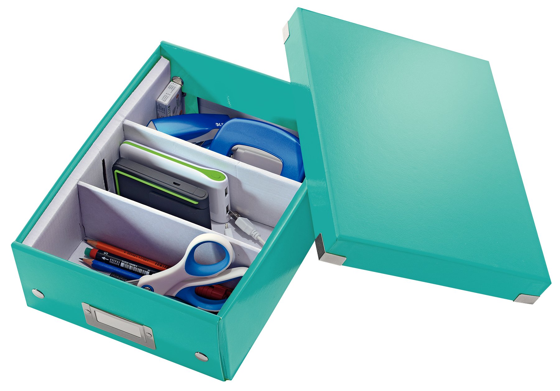Leitz A5 Storage Box - Small White Organizer Box for Documents, Files & Office Supplies | Click & Store Range 60430001 | Perfect for Home Office, School & Workspace Organization