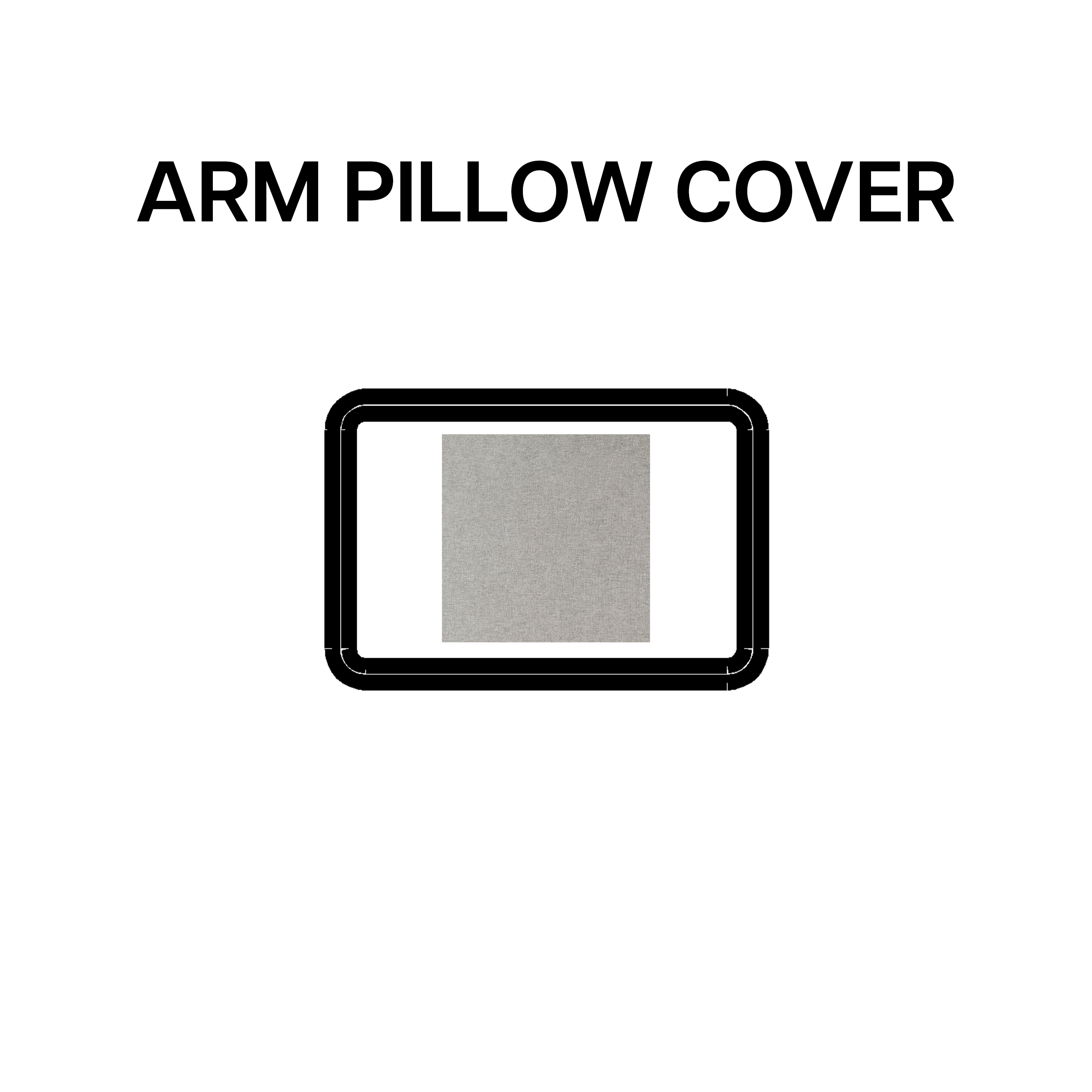 Premium Arm Pillow Cover - Soft & Breathable Ash BP 639 48 - Perfect for Home, Office & Travel Comfort