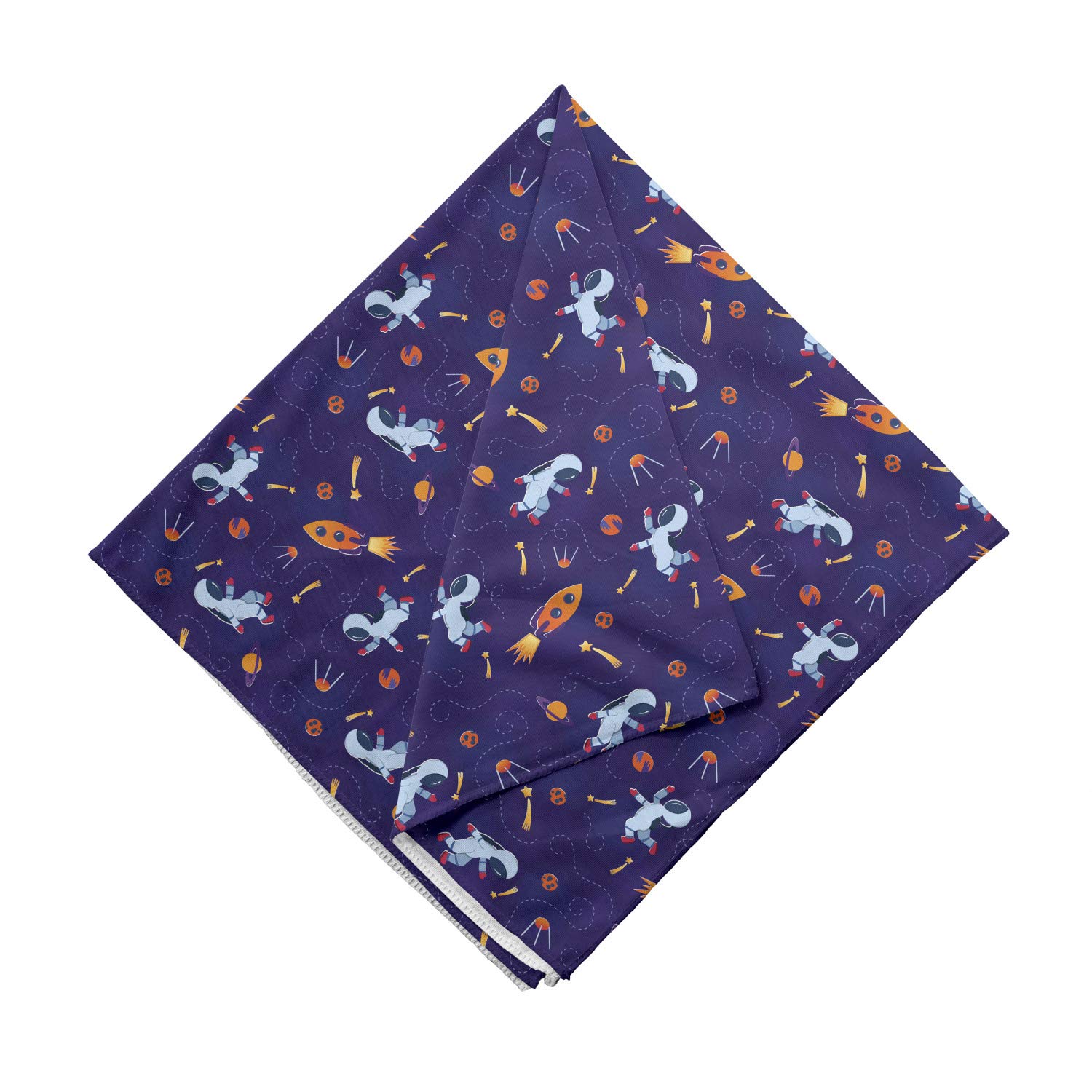 Ambesonne Galaxy Bandana - Astronaut & Planets Space Design - Unisex Head & Neck Scarf for Men & Women - Perfect for Outdoor Activities, Cosplay & Fashion Accessories