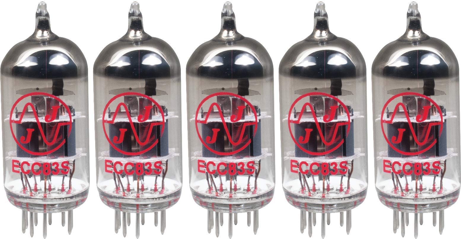 JJ Electronics 12AX7 / ECC83 Vacuum Tube - 5 Pack of Premium Audio Tubes for Guitar Amps & Hi-Fi Systems - Regular Pin Type for Enhanced Sound Quality