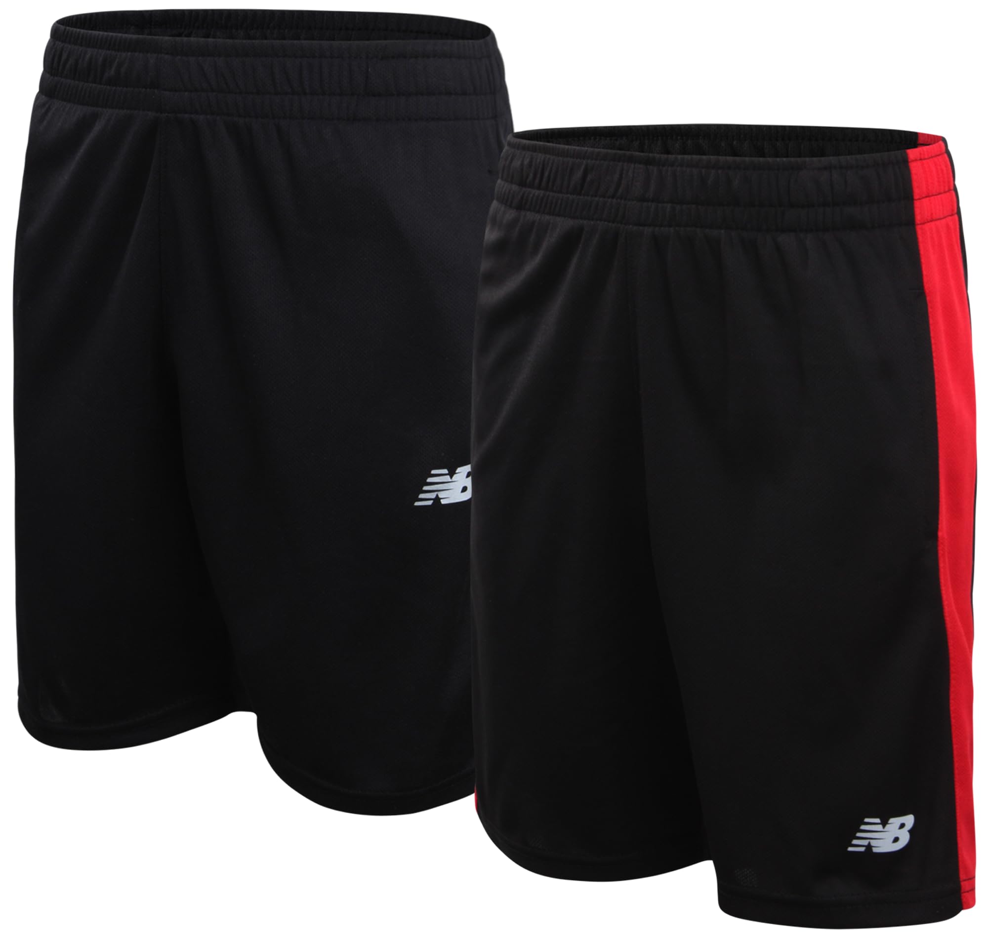 New Balance Boys' 2-Pack Performance Mesh Athletic Shorts - Breathable Basketball & Running Shorts for Active Kids (Sizes 4-20) - Perfect for Sports, Gym Class & Outdoor Play