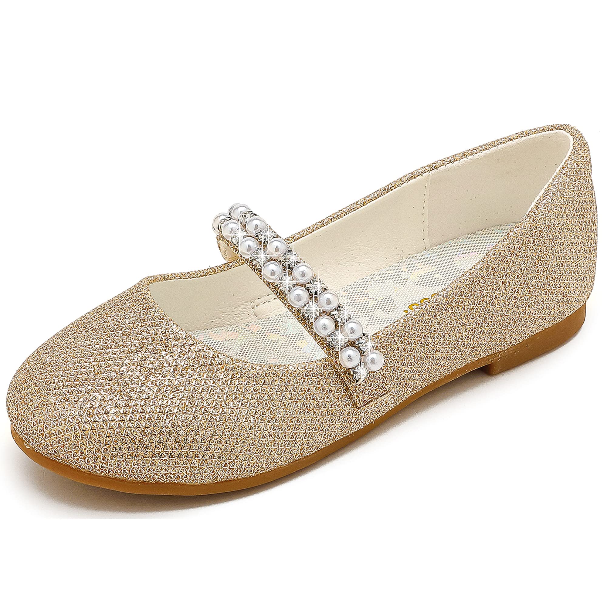 Parrosoo Girls Mary Jane Ballet Flats - Low Heel School & Wedding Shoes for Toddlers