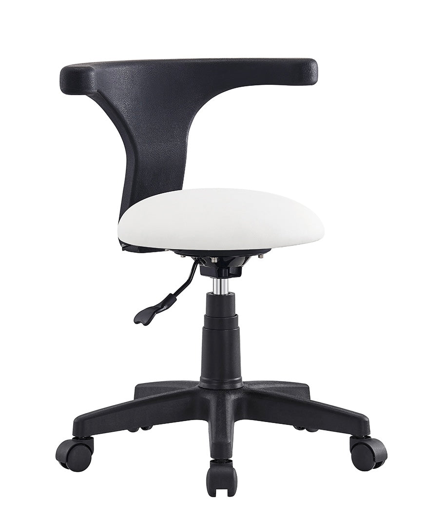 Premium Adjustable Beauty Salon Stool with Backrest - Ergonomic Swivel Styling Chair for Hairdressers, Barbers & Makeup Artists - Perfect for Salons, Spas & Home Use