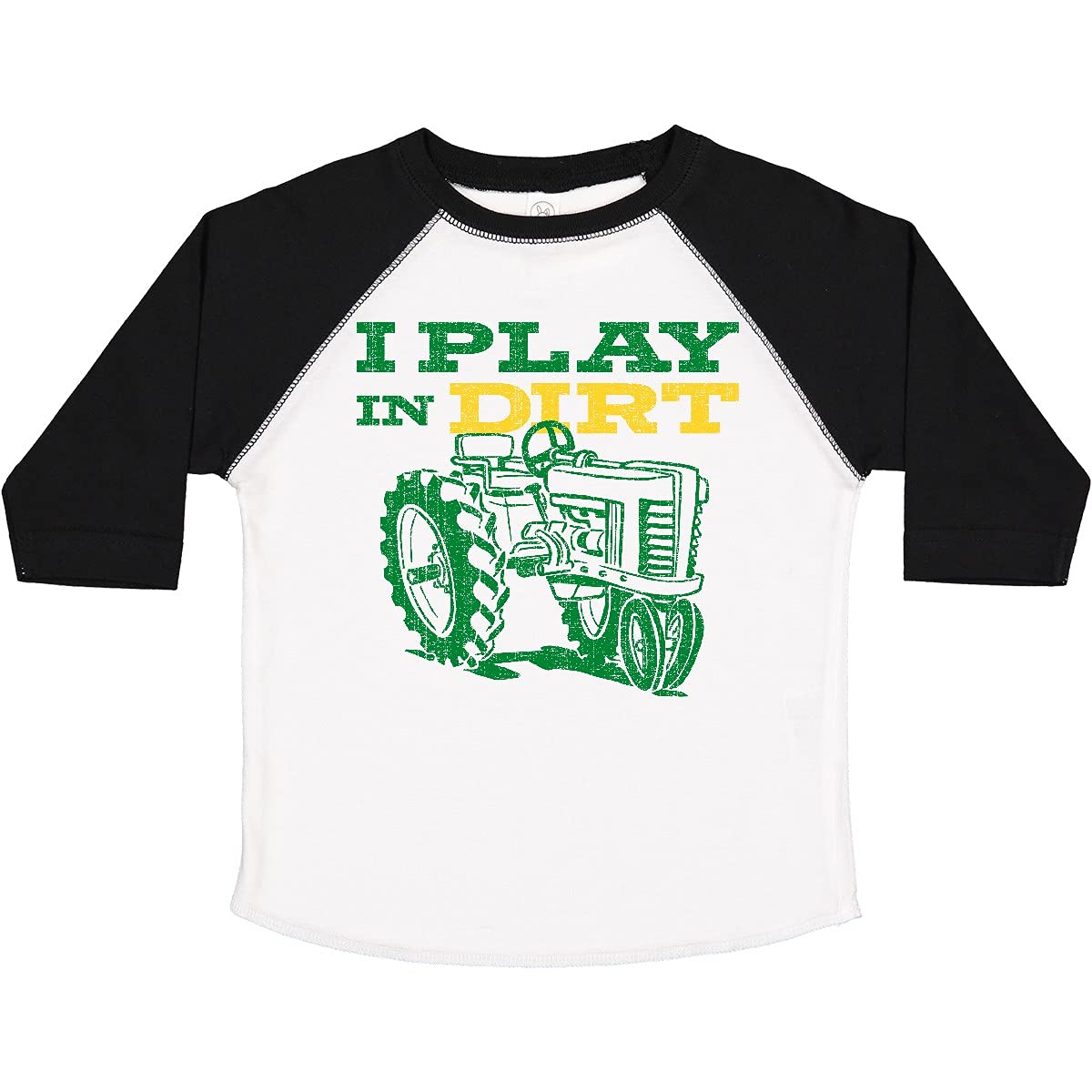 Inktastic Play in Dirt Tractor Toddler T-Shirt - Cute Farm-Themed Cotton Tee for Boys & Girls - Perfect for Outdoor Play, Farm Visits & Playdates