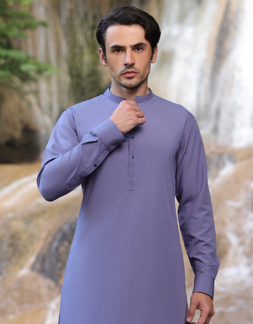 Elegant Purple Blended Shalwar Kameez by J. Junaid Jamshed - Traditional Pakistani Outfit for Women, Perfect for Weddings, Eid & Special Occasions