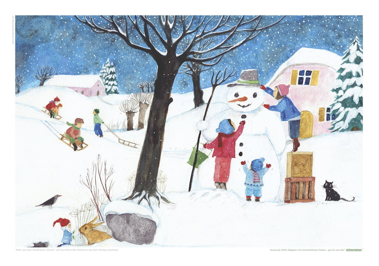 Winter Greeting Card Set - Elegant Holiday Postcards by Eva Maria Ott Heidmann for Christmas, New Year & Winter Celebrations - Perfect for Seasonal Wishes, Home Decor & Gift Giving
